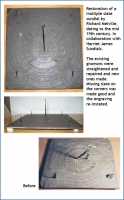 Restoration of a multiple slate sundial by Richard Melville.