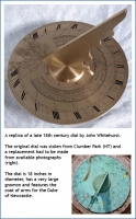 A replica of a late 18th century dial by John Whitehurst.